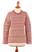 100% alpaca pullover sweater, 'Rainbow Net' - Geometric-Patterned Colorful Soft Alpaca Pullover Sweater thumbail