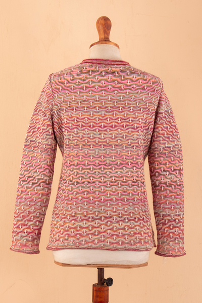 pullover aus 100 % Alpaka - Buntes, weiches Alpaka-Pullover mit geometrischem Muster