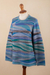 100% alpaca sweater, 'Andes Winds' - 100% Alpaca Long-Sleeved Women's Sweater Lima