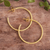 Gold-plated half-hoop earrings, 'Diamond Bright' (1.25 inch) - 18k Gold Plated Half-Hoops (1.25 Inch) (image 2) thumbail