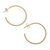 Gold-plated half-hoop earrings, 'Diamond Bright' (1.3 inch) - 18k Gold Plated Half-Hoops (1.3 Inch) thumbail
