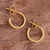 Gold-plated half-hoop earrings, 'Diamond Bright' (.6 inch) - Textured Gold-Plated Earrings (.6 inch) (image 2) thumbail