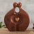 Wood sculpture, 'Sweet Family Love' - Hand Carved Wood Sculpture (image 2) thumbail