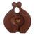 Wood sculpture, 'Sweet Family Love' - Hand Carved Wood Sculpture thumbail