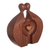 Wood sculpture, 'Sweet Family Love' - Hand Carved Wood Sculpture (image 2c) thumbail