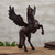 Cedar sculpture, 'Mythic Horse Pegasus' - Artisan Crafted Hand Carved Cedar Winged Horse Sculpture (image 2) thumbail