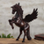Cedar sculpture, 'Mythic Horse Pegasus' - Artisan Crafted Hand Carved Cedar Winged Horse Sculpture (image 2b) thumbail