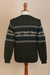 Men's 100% alpaca sweater, 'Peruvian Forest' - 100% Alpaca Men's Pullover Sweater with Geometric Design (image 2e) thumbail