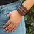 Natural fiber cuff bracelet, 'Earth Synchrony' - Unisex Cuff Bracelet