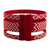 Natural fiber cuff bracelet, 'Red River Wisdom' - Red and Ivory Natural Fiber Bracelet