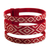 Natural fiber cuff bracelet, 'Soul of Fire' - Handwoven Natural Fiber Cuff Bracelet