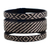Natural fiber cuff bracelet, 'Creative River Energy' - Dark Brown and Ivory Cuff Bracelet