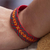 Natural fiber cuff bracelet, 'Deep River' - Handcrafted Bangle Bracelet from Colombia
