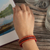 Natural fiber cuff bracelet, 'Walk to the River' - Multicolored Natural Fiber Cuff Bracelet