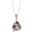 Sterling silver pendant necklace, 'Petals' - Floral Sterling Silver Necklace (image 2b) thumbail