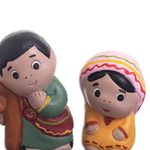 Ceramic nativity scene, 'Blessed Night' (5 pieces) - Small Handmade Nativity Scene (5 Pieces)