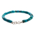 Chrysocolla beaded bracelet, 'Endless Sea' - Chrysocolla Beaded Silver Bracelet (image 2c) thumbail