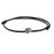 Sterling silver pendant bracelet, 'Join Hands in Black' - Cord Bracelet with Sterling Hands