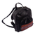 Wool-accented leather backpack, 'Cuzco Sunrise' - Black Leather Backpack with Wool Accent thumbail