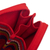 Monedero de fibra natural, 'Flores del Norte en Rojo' - Monedero multicolor hecho a mano
