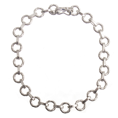 Sterling silver link bracelet, 'Going Strong' - Link Bracelet in Sterling Silver