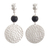 Onyx dangle earrings, 'Universal Wisdom' - Artisan Crafted Onyx Earrings thumbail