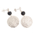 Onyx dangle earrings, 'Universal Wisdom' - Artisan Crafted Onyx Earrings (image 2b) thumbail