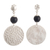 Onyx dangle earrings, 'Universal Wisdom' - Artisan Crafted Onyx Earrings (image 2c) thumbail