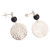 Onyx dangle earrings, 'Universal Wisdom' - Artisan Crafted Onyx Earrings (image 2d) thumbail
