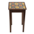 Reverse-painted glass accent table, 'Dominican Heritage' - Cedar Accent Table With Geometric Painted Glass Top (image 2b) thumbail