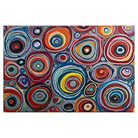 'Dimensional Circles' - colourful Abstract Painting