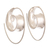 Sterling silver half-hoop earrings, 'Coming Around' - Modern Sterling Silver Earrings (image 2b) thumbail