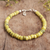 Serpentine beaded bracelet, 'Positive Thinking' - Artisan Crafted Serpentine Bracelet (image 2b) thumbail
