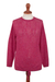 Baby alpaca blend pullover sweater, 'Fuchsia Rose' - Warm Deep Pink Alpaca Blend Pullover Sweater from Peru