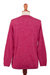 Baby alpaca blend pullover sweater, 'Fuchsia Rose' - Warm Deep Pink Alpaca Blend Pullover Sweater from Peru (image 2g) thumbail
