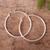 Sterling silver hoop earrings, 'Classic Mood' - Peruvian Sterling Silver Hoop Earrings (image 2) thumbail