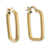 Gold plated hoop earrings, 'Diamond Squares' - 18k Gold Plated Hoop Earrings thumbail