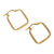 Gold plated hoop earrings, 'Diamond Squares' - 18k Gold Plated Hoop Earrings (image 2c) thumbail