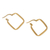 Gold plated hoop earrings, 'Diamond Squares' - 18k Gold Plated Hoop Earrings (image 2d) thumbail