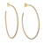 Gold-plated half-hoop earrings, 'Diamond Bright' (2.2 inch) - Artisan Crafted Gold Plated Hoop Earrings (2.2 Inch) thumbail
