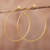 Gold-plated half-hoop earrings, 'Diamond Bright' (2.25 inch) - Artisan Crafted Gold Plated Hoop Earrings (2.25 Inch) (image 2b) thumbail