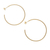 Gold-plated half-hoop earrings, 'Diamond Bright' (2.25 inch) - Artisan Crafted Gold Plated Hoop Earrings (2.25 Inch) (image 2c) thumbail