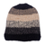 100% alpaca hat, 'Streets of Cusco' - Neutral Stripes Crocheted 100% Alpaca Hat