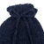 mütze aus 100 % Alpaka, „Cusco Blues“ – Blaue, handgehäkelte Mütze aus 100 % Alpaka