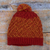 100% alpaca hat, 'Winter Fire' - Crocheted 100% Alpaca Wool Hat thumbail