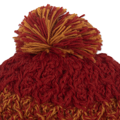 mütze aus 100 % Alpakawolle - Gehäkelte Mütze aus 100 % Alpakawolle