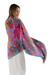 Modal shawl, 'Spring Colors' - Floral Modal Shawl from Peru thumbail