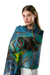 Modal shawl, 'Summer Vibes' - Abstract Print Modal Shawl thumbail