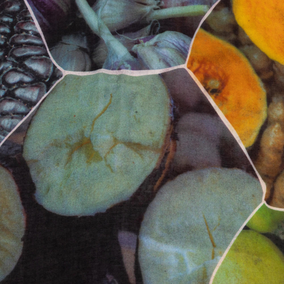 Mantón de modal - Mantón Estampado Frutas y Verduras