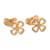 Gold-plated stud earrings, 'Four-Leafed Clover' - 18K Gold-Plated Four-Leafed Clover Post Earrings from Peru (image 2a) thumbail